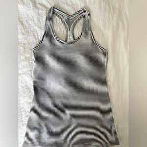 Lululemon Black & White Striped Tank - size 6